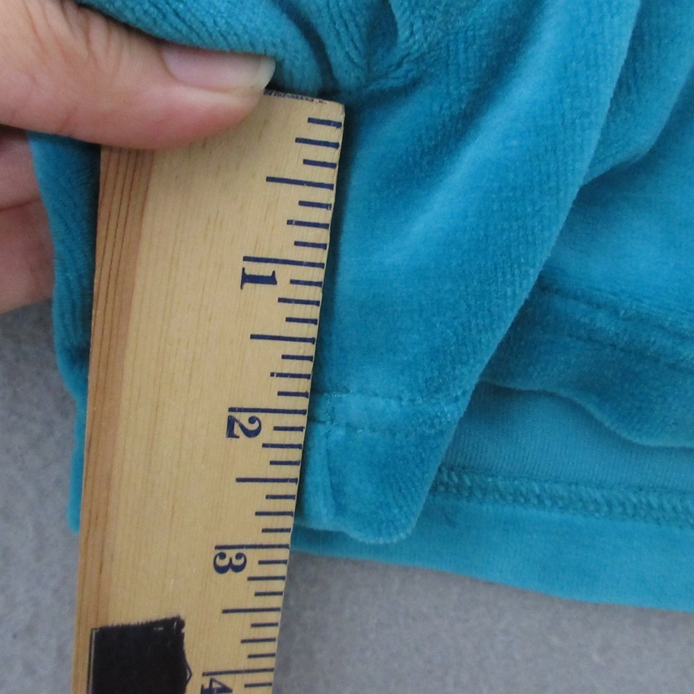 Juicy‎ Couture Shorts Small Blue Velour Y2K 90s Lounge Pull On Comfort Cozy - Picture 5 of 9
